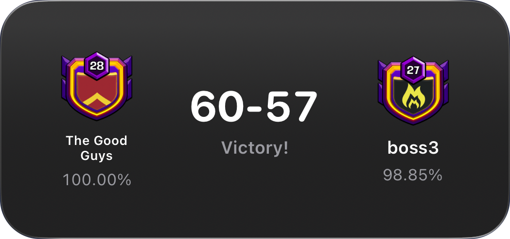 ClashKing war result widget